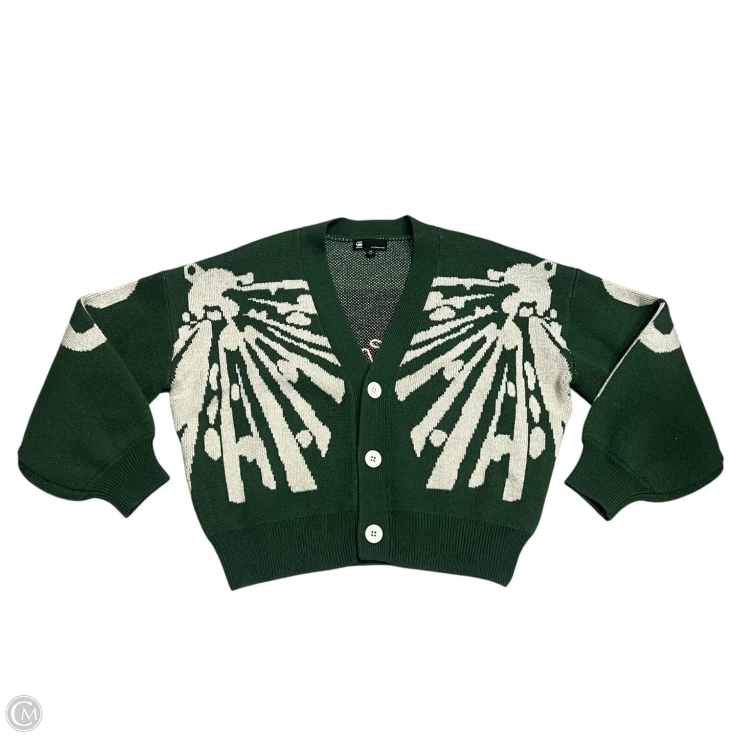 Sweater Cardigan By G Star Raw In Green, Size: M