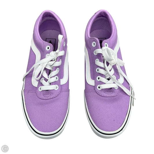 Shoes Sneakers By Vans In Purple & White, Size: 9