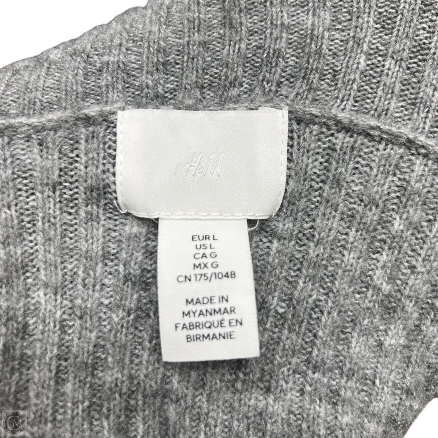 Sweater By H&m In Grey, Size: L