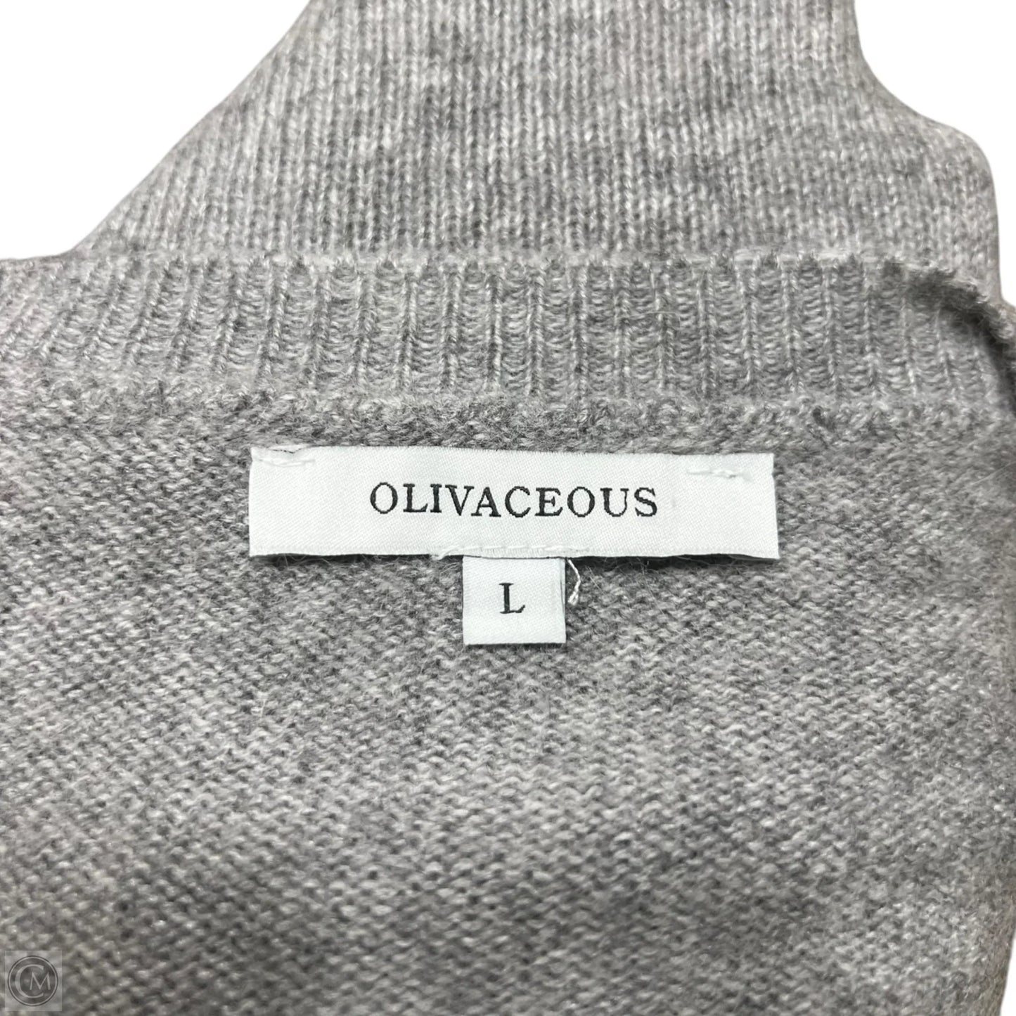 Sweater By Olivaceous In Black & Grey, Size: L