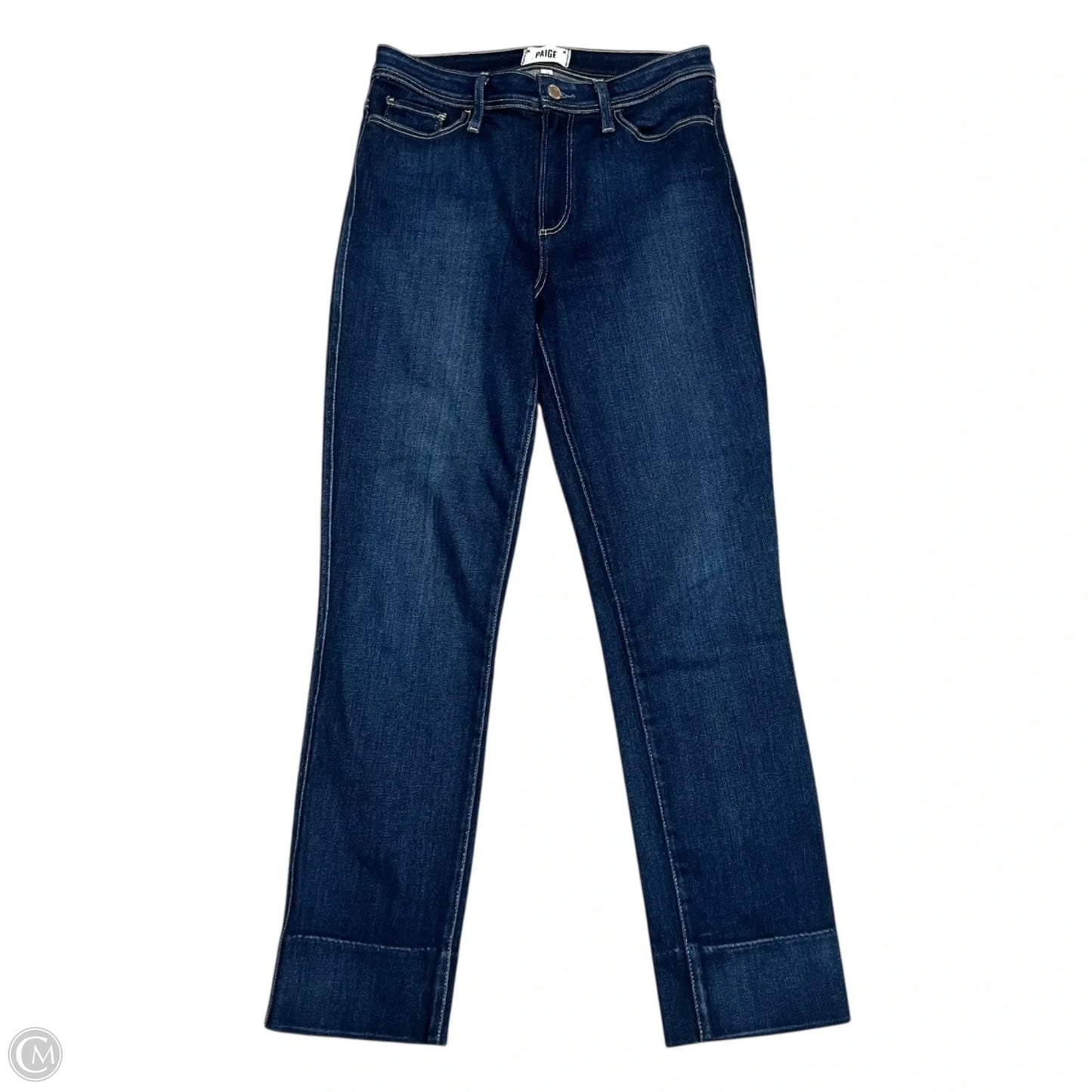 Jeans Straight By Paige In Blue Denim, Size: 6