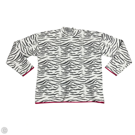 Sweater By Anthropologie In Zebra Print, Size: Xl