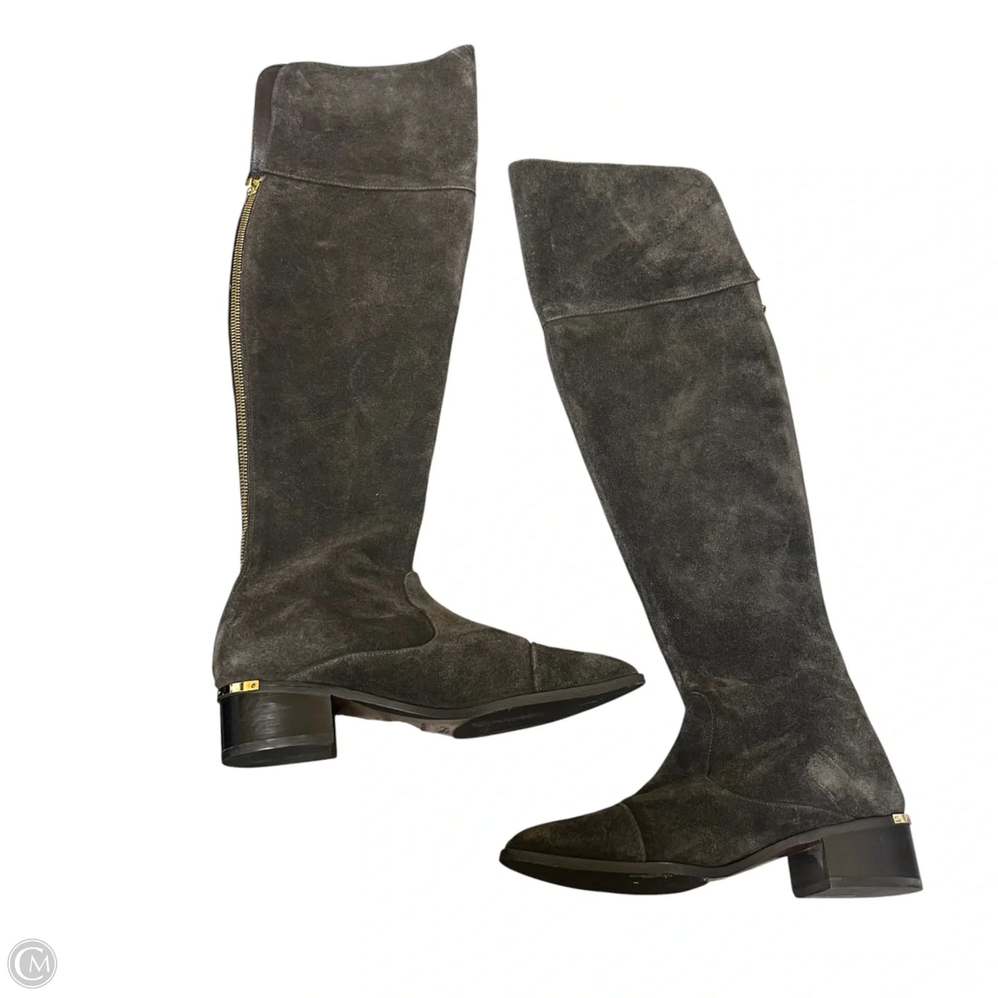 Boots Knee Heels By Donald Pliner In Brown, Size: 5