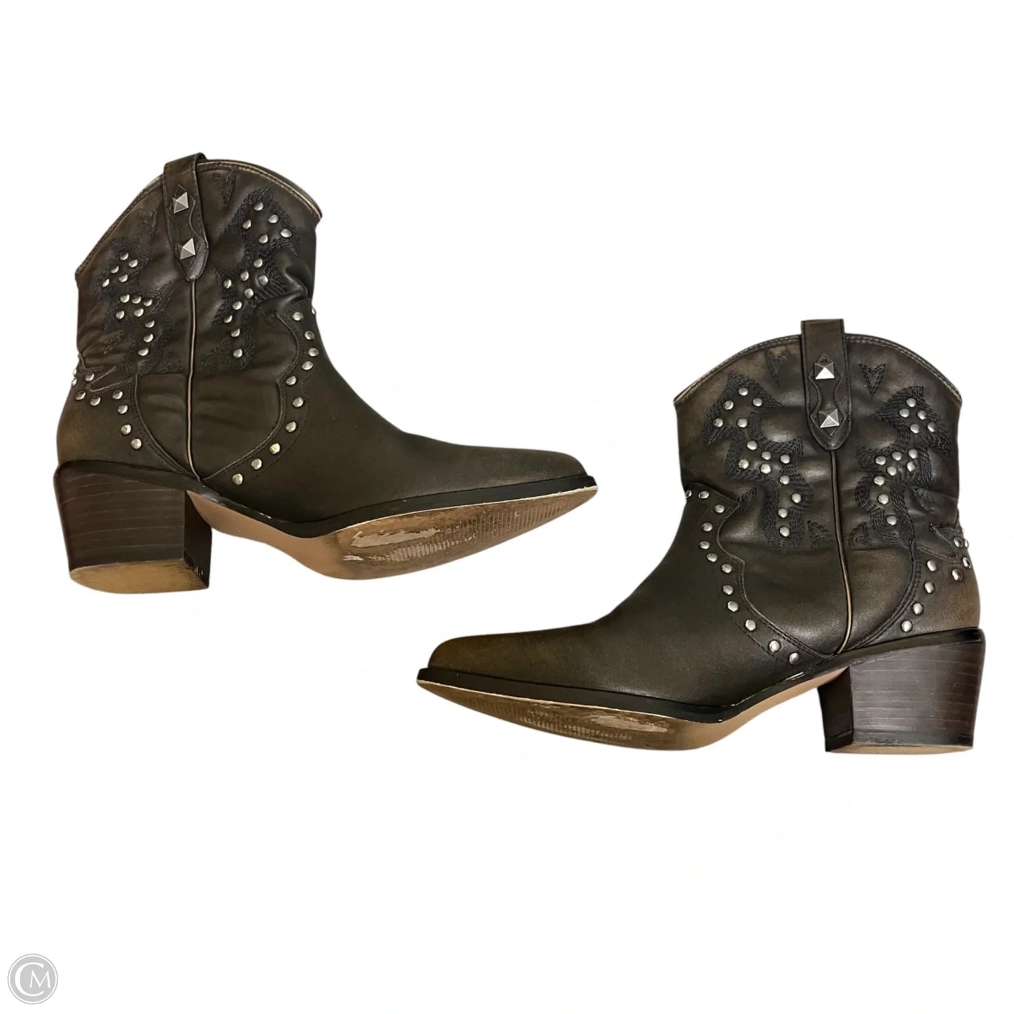 Boots Ankle Heels By b-52 by bullboxer In Black & Silver, Size: 9