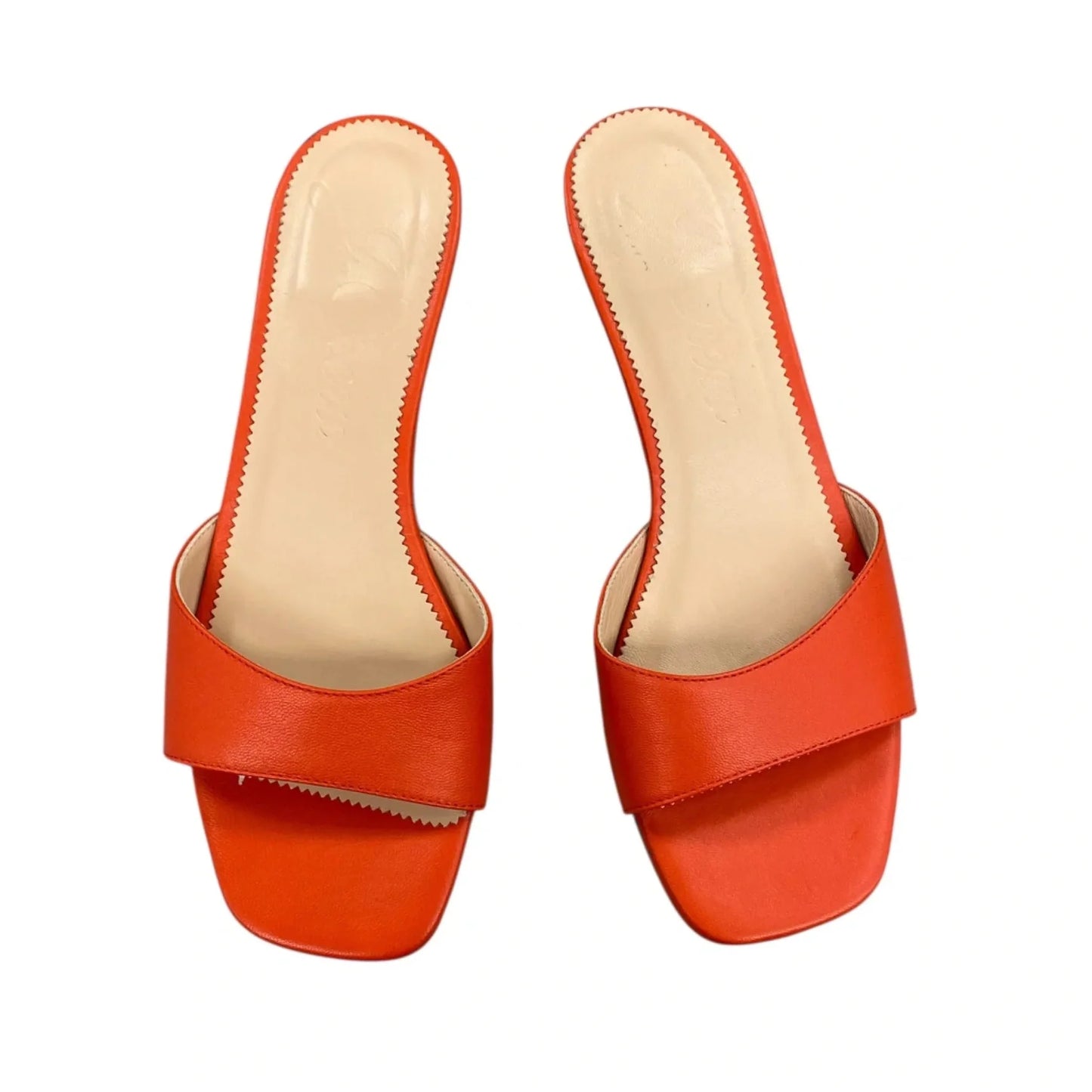 Sandals Heels Block By J. Crew In Orange, Size: 8
