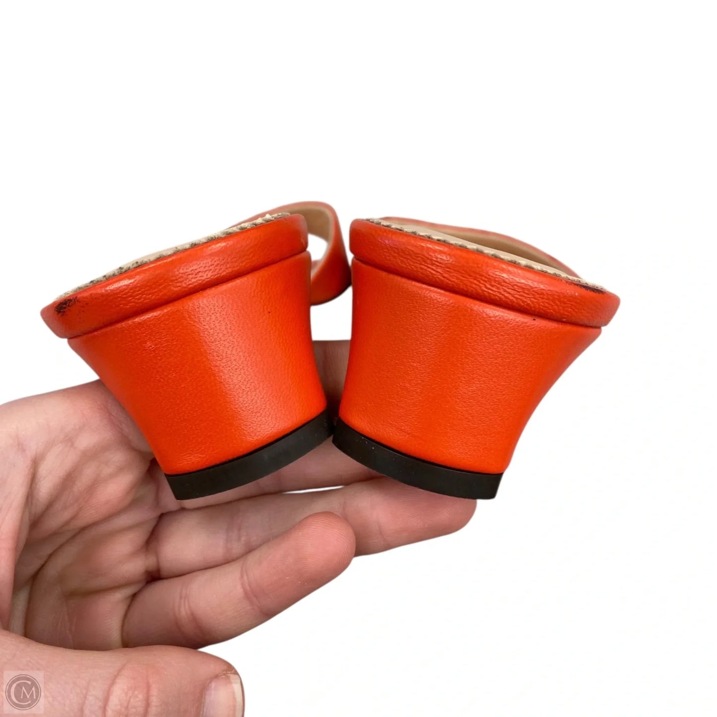 Sandals Heels Block By J. Crew In Orange, Size: 8