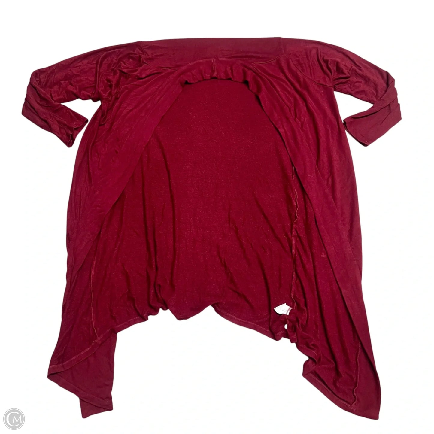 Sweater Cardigan By Bobeau In Red, Size: 1x