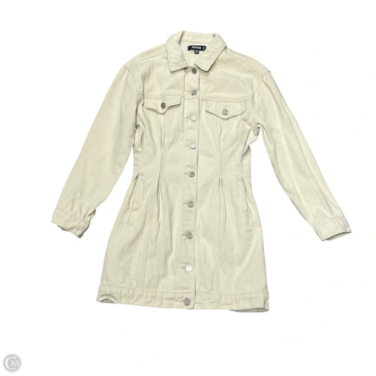 Dress Casual Short By Missguided In Cream Denim, Size: S