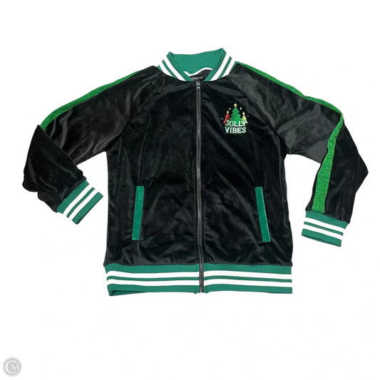 Sweatshirt Collar By Blizzard Bay In Black & Green, Size: M