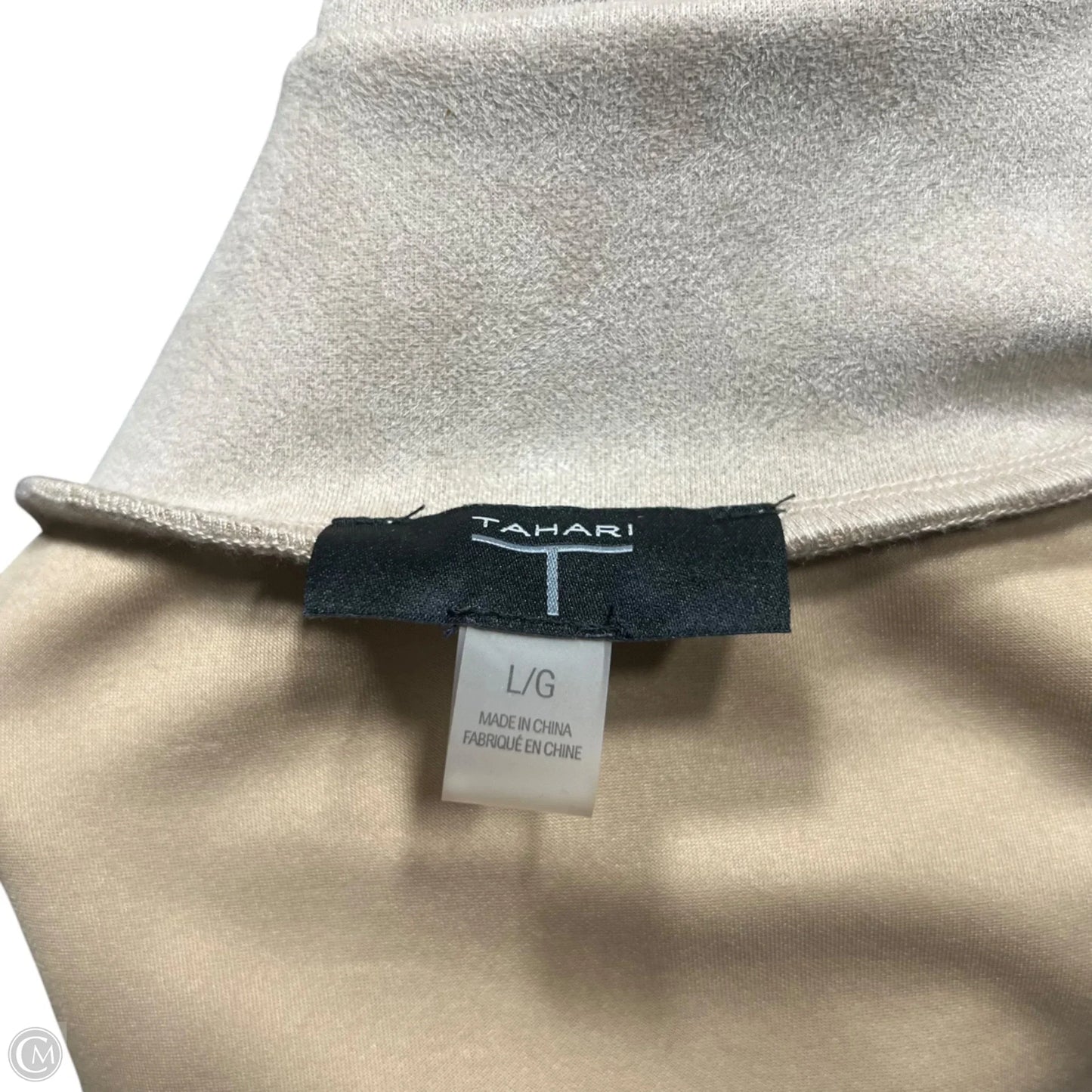 Sweatshirt Hoodie By Tahari In Tan, Size: L