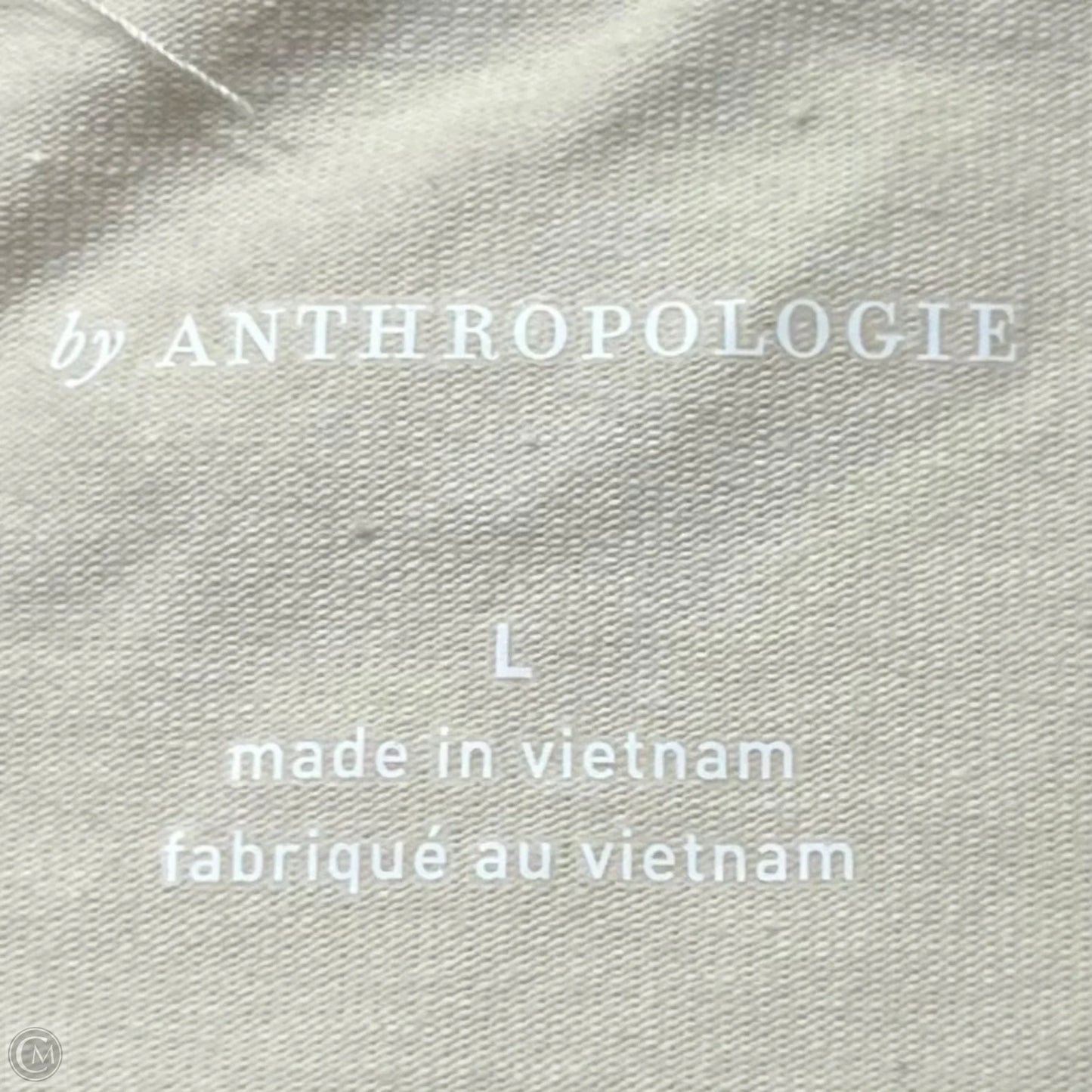 Top Short Sleeve By Anthropologie In Cream, Size: L