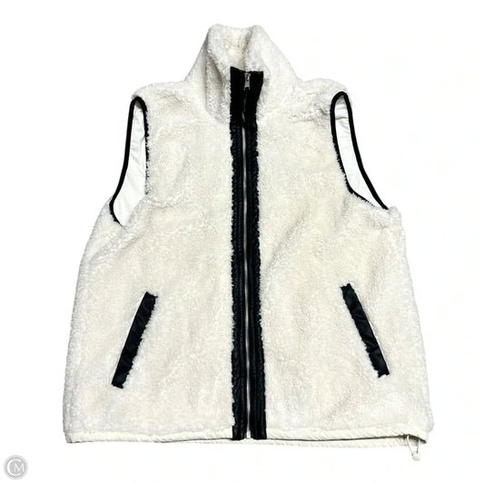 Vest Faux Fur & Sherpa By Abercrombie And Fitch In Black & Cream, Size: Xl