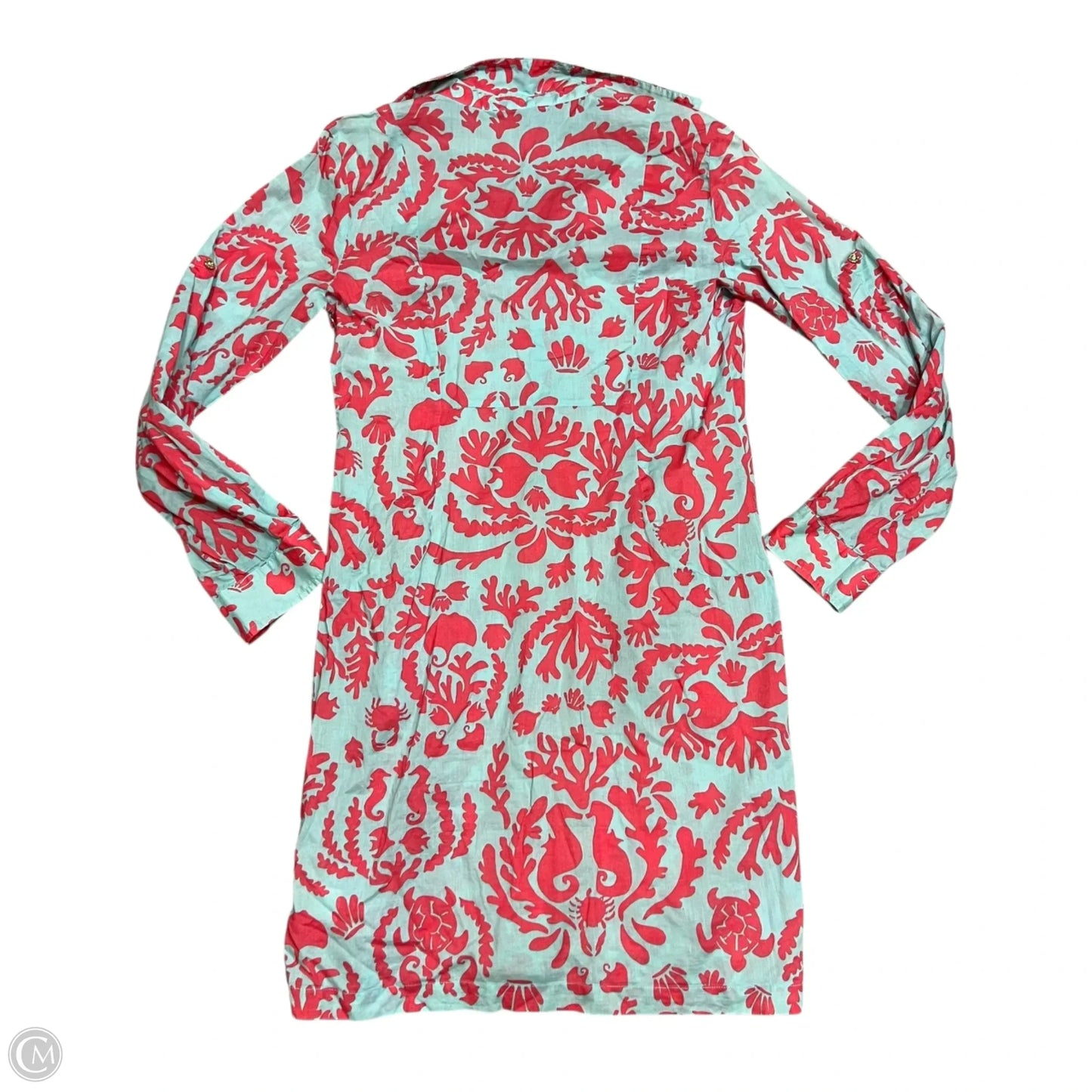 Top Long Sleeve Designer By Lilly Pulitzer In Blue & Red, Size: Xs