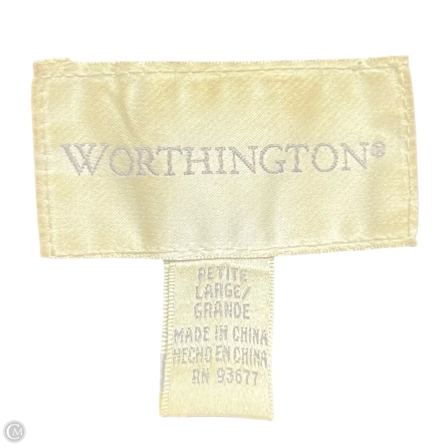 Jacket Leather By Worthington In Black, Size: L