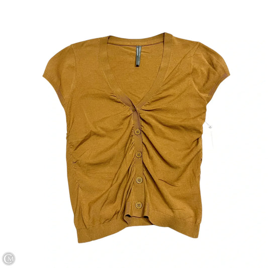 Top Short Sleeve By Anthropologie In Tan, Size: M
