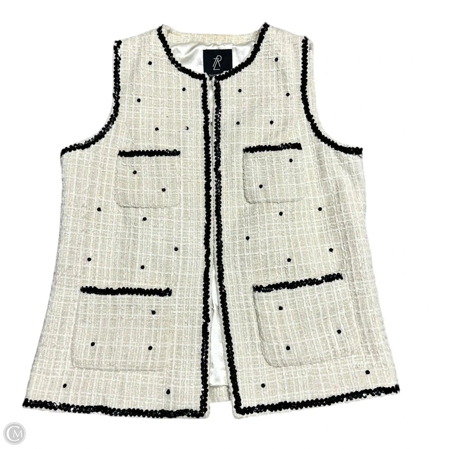 Vest Other By Rachel Zoe In Black & Cream, Size: L