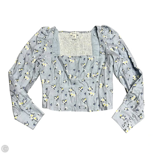 Top Long Sleeve By Rachel Zoe In Blue, Size: M