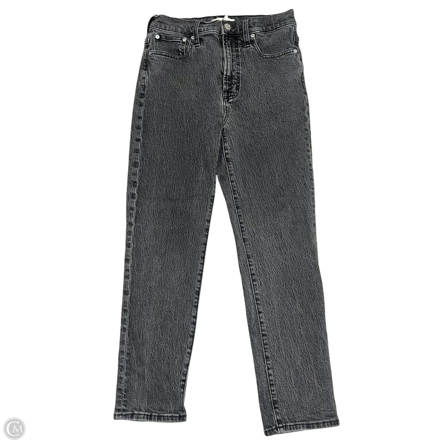 Jeans Straight By Madewell In Black Denim, Size: 2