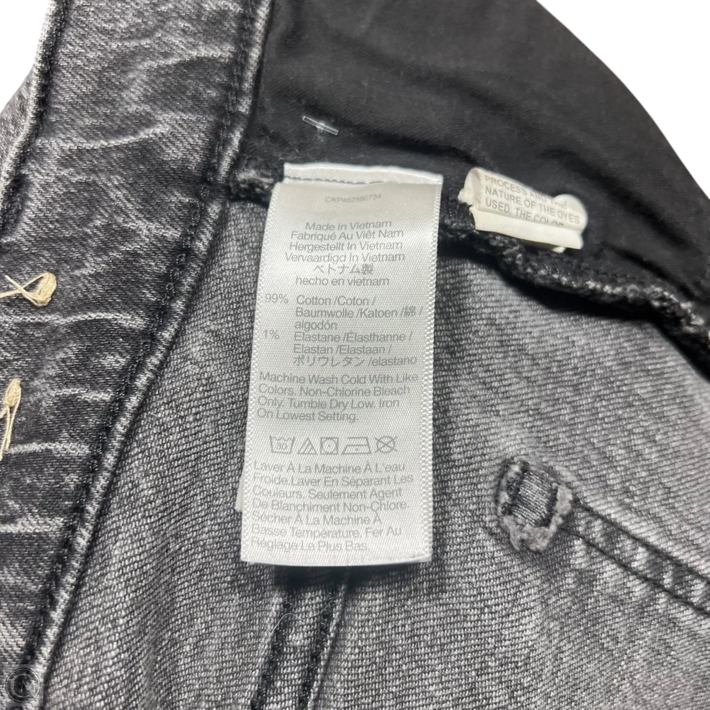 Jeans Straight By Madewell In Black Denim, Size: 2
