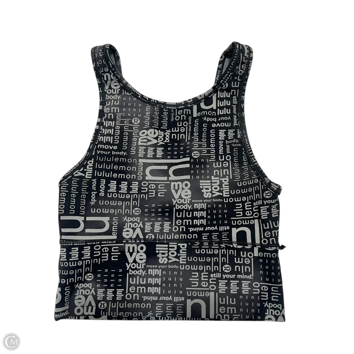 Athletic Bra By Lululemon In Black & Grey, Size: S