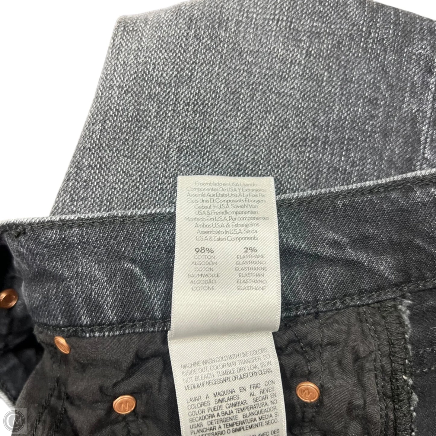 Jeans Skinny By Mother In Black Denim, Size: 6