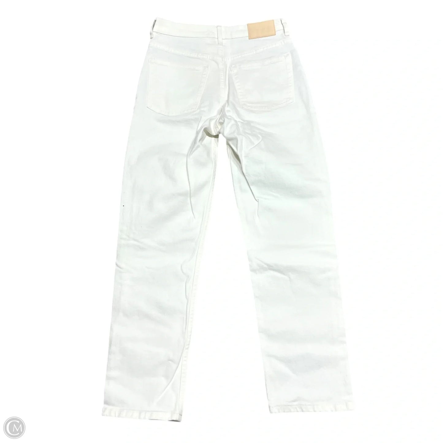 Jeans Straight By Everlane In Cream Denim, Size: 2