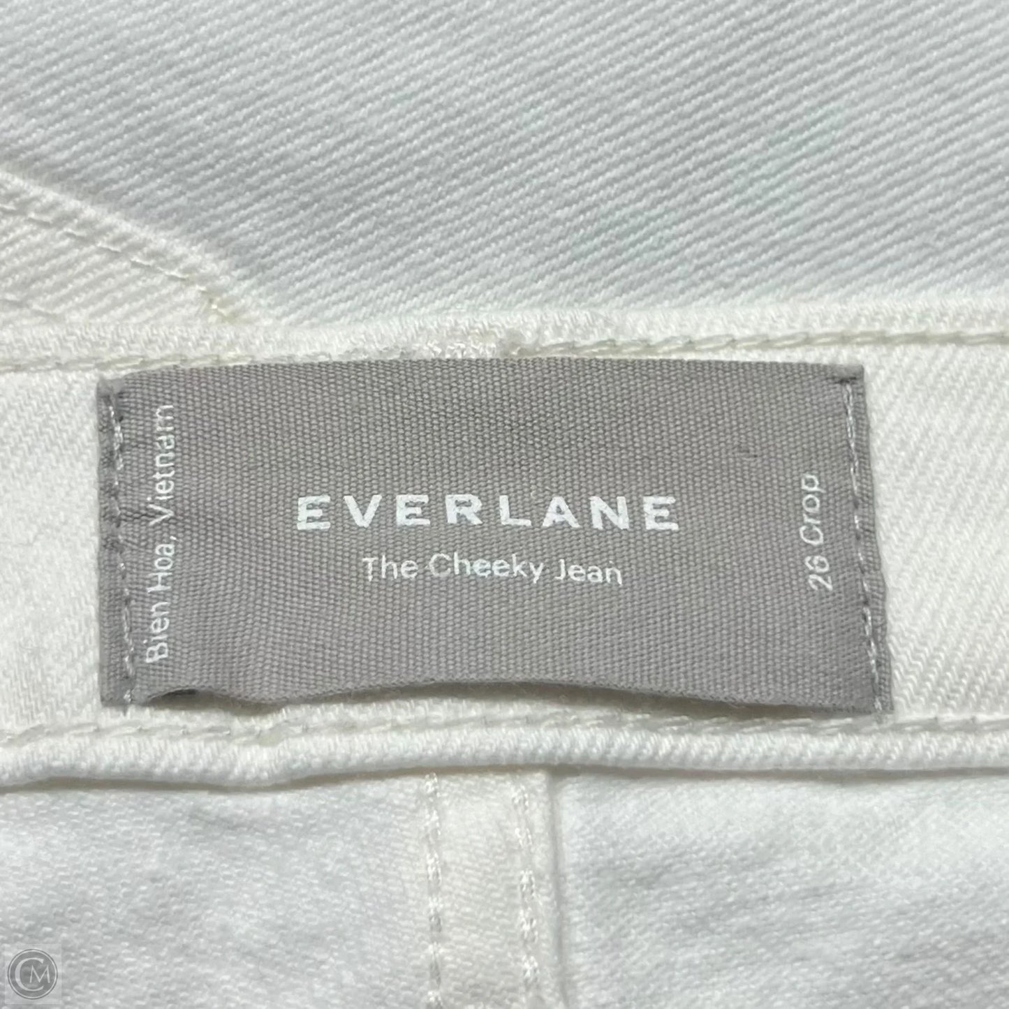 Jeans Straight By Everlane In Cream Denim, Size: 2
