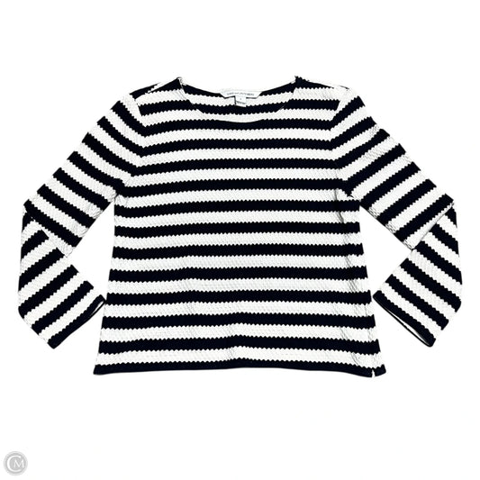 Top 3/4 Sleeve Designer By Diane Von Furstenberg In Blue & White, Size: Xs