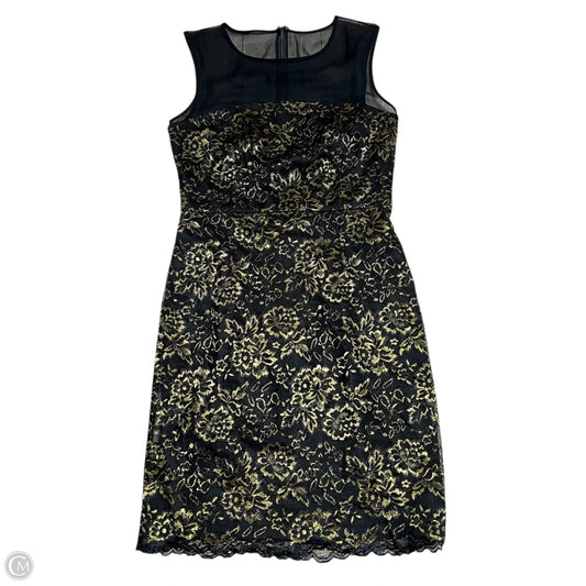 Dress Designer By Diane Von Furstenberg In Black & Gold, Size: S