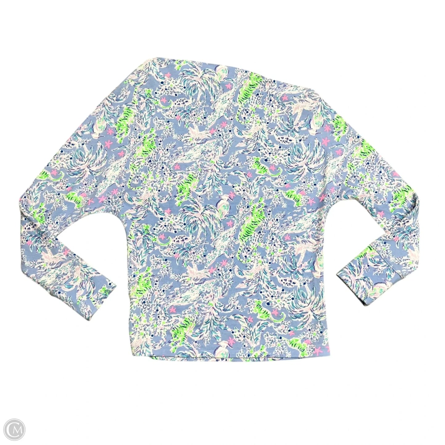 Top Long Sleeve Designer By Lilly Pulitzer In Green & Purple, Size: Xs