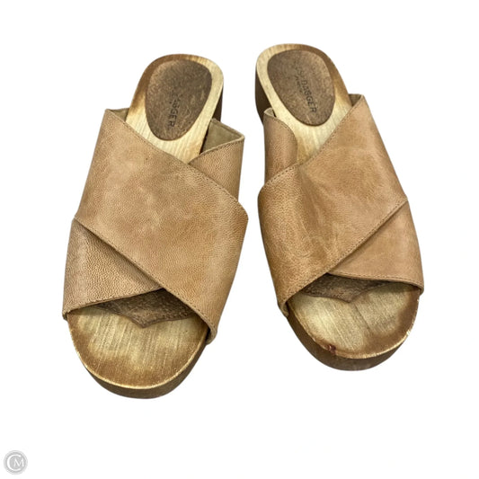 Sandals Heels Block By Kelsi Dagger In Tan, Size: 7
