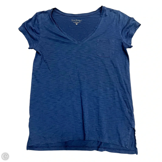 Top Short Sleeve Designer By Lilly Pulitzer In Navy, Size: Xs