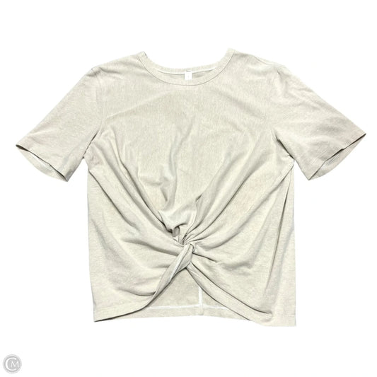 Athletic Top Short Sleeve By Lululemon In Gold, Size: S