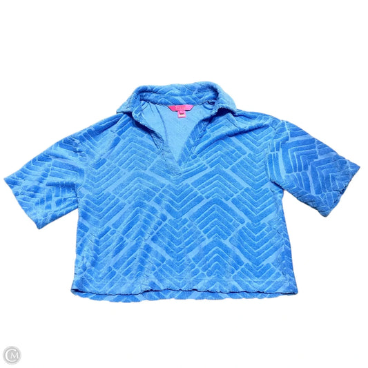 Top Short Sleeve Designer By Lilly Pulitzer In Blue, Size: Xs