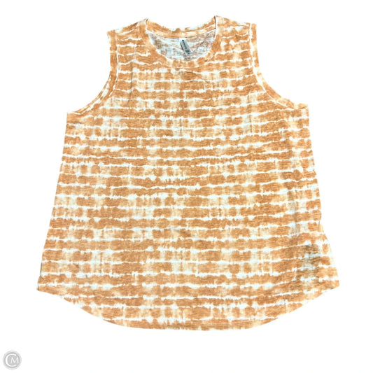 Athletic Tank Top By Athleta In Orange & White, Size: 1x