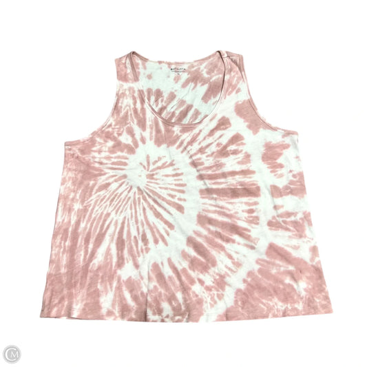 Athletic Tank Top By Athleta In Pink & White, Size: 1x
