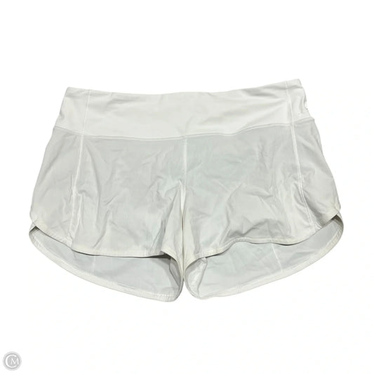 Athletic Shorts By Lululemon In White, Size: 10