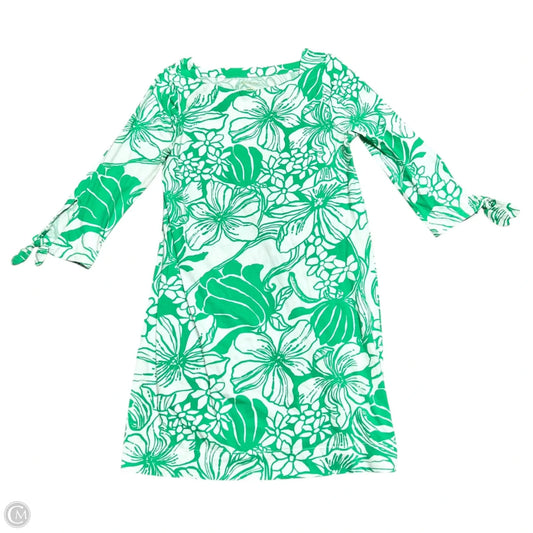 Dress Designer By Lilly Pulitzer In Green & White, Size: M