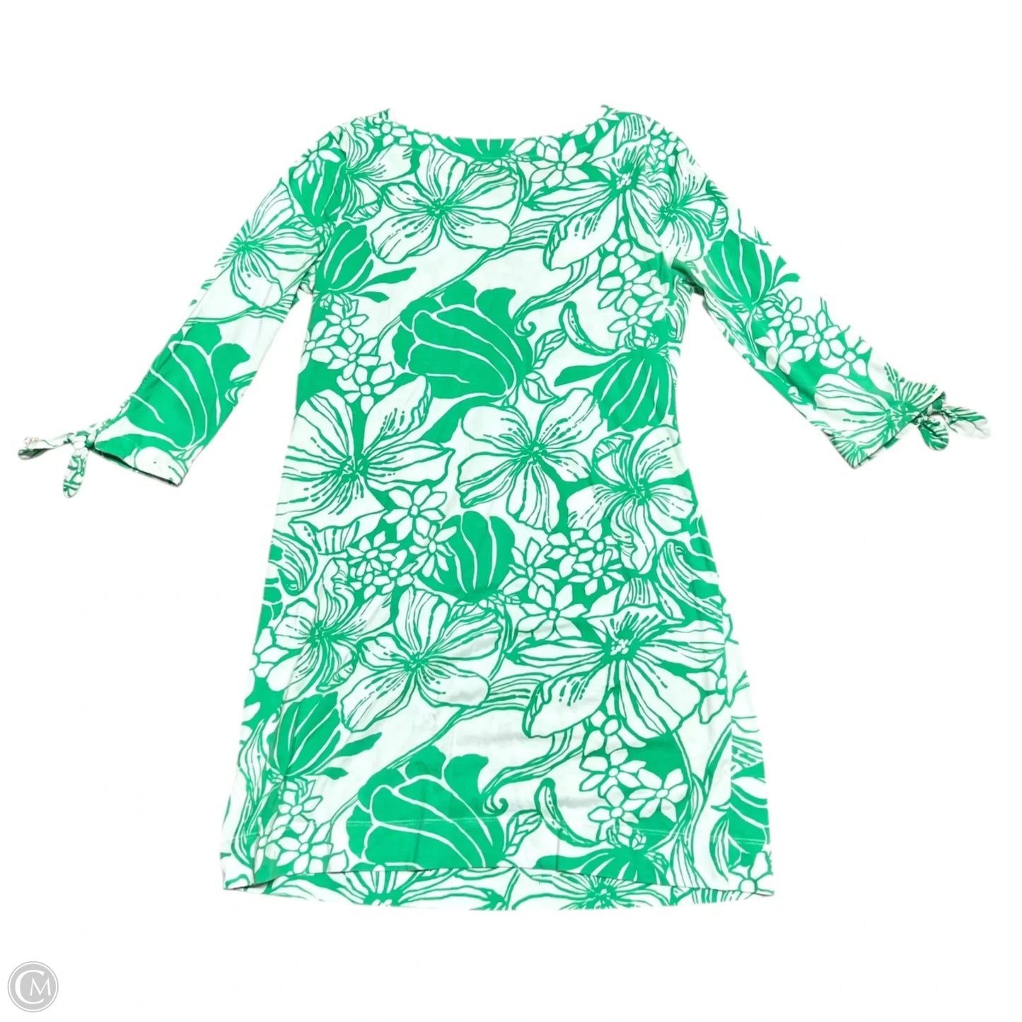 Dress Designer By Lilly Pulitzer In Green & White, Size: M