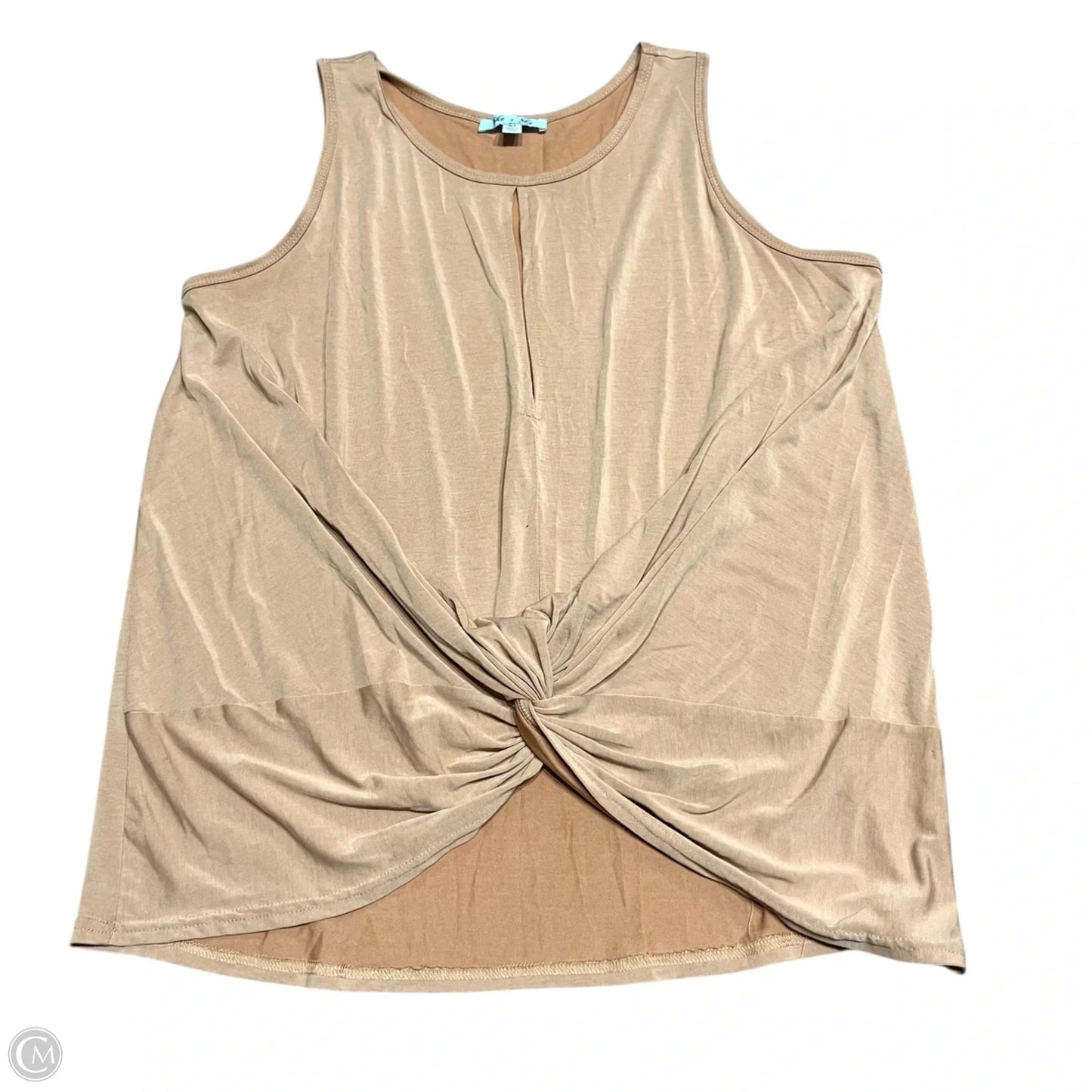 Top Sleeveless By She + Sky In Tan, Size: M