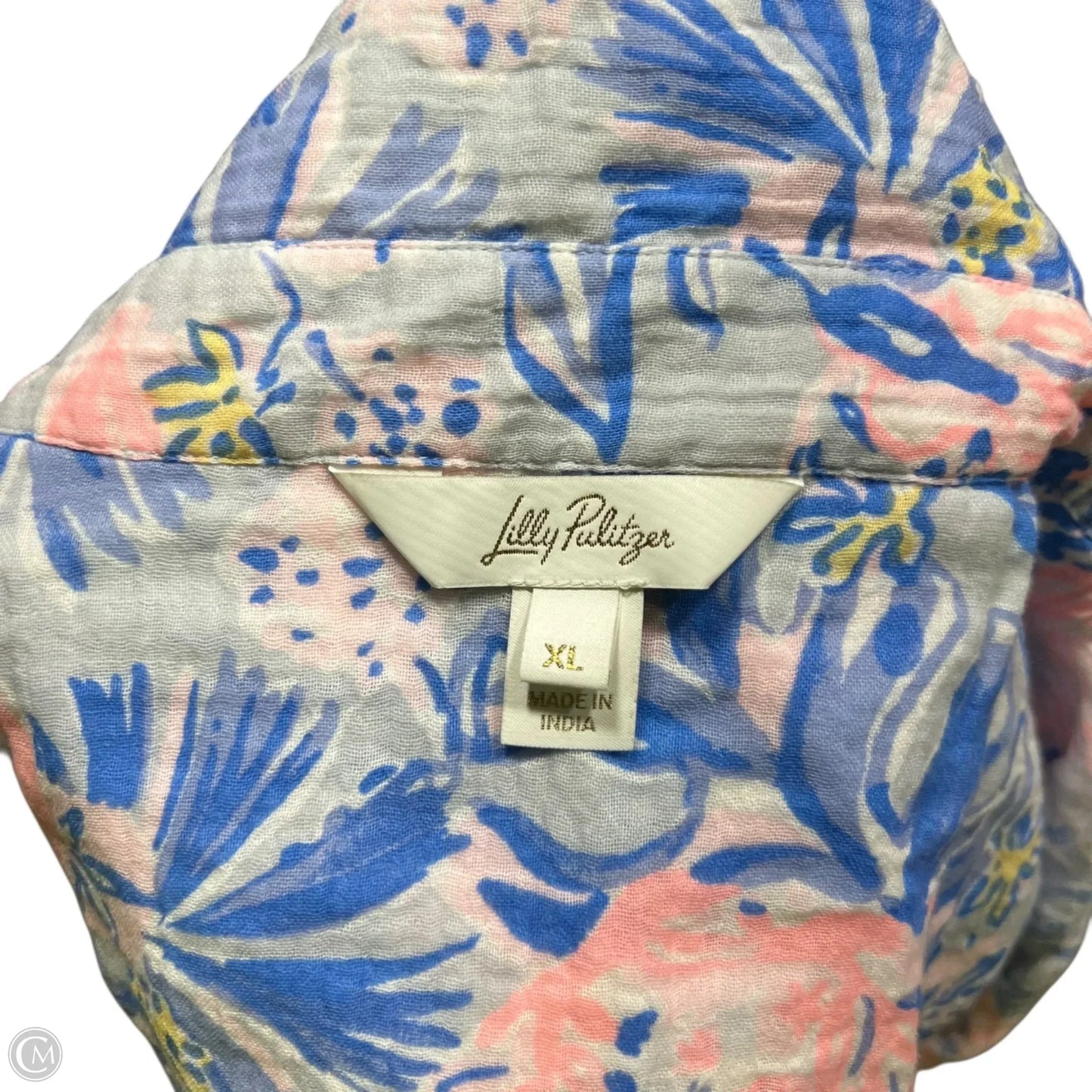 Dress Designer By Lilly Pulitzer In Blue & Grey, Size: Xl