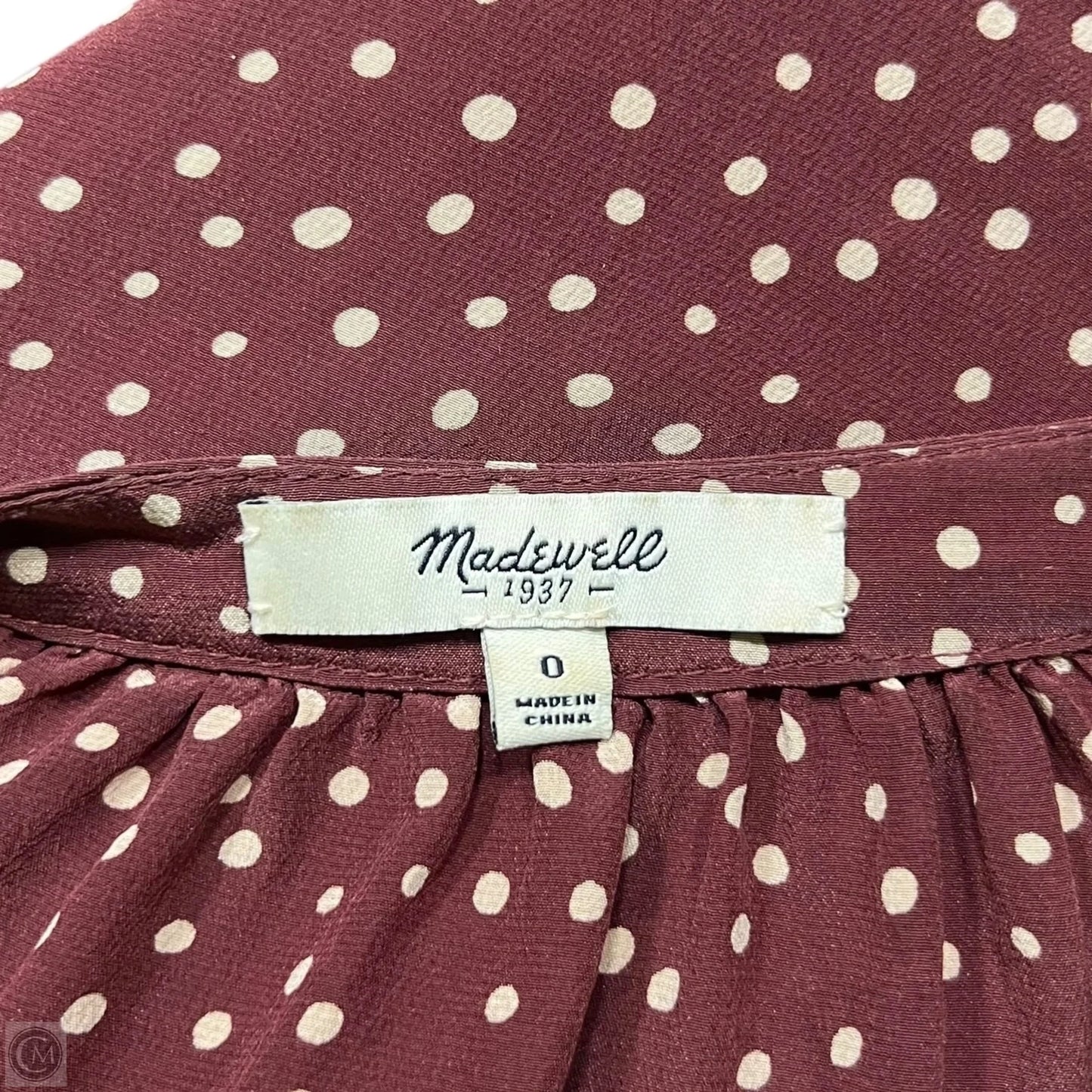 Dress Casual Short By Madewell In Cream & Pink, Size: Xs