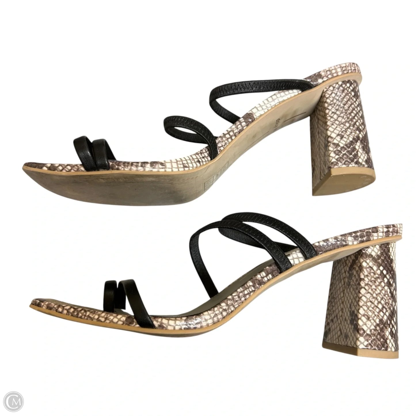 Sandals Heels Block By Dolce Vita In Snakeskin Print, Size: 9.5