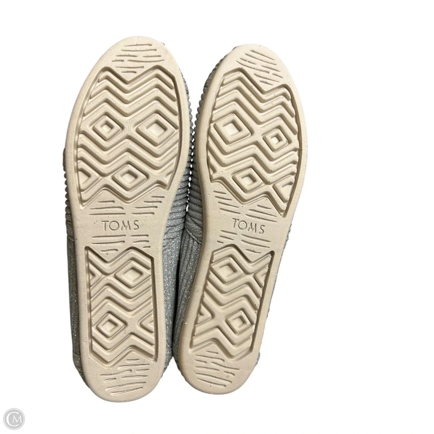 Shoes Flats By Toms In Silver, Size: 9.5