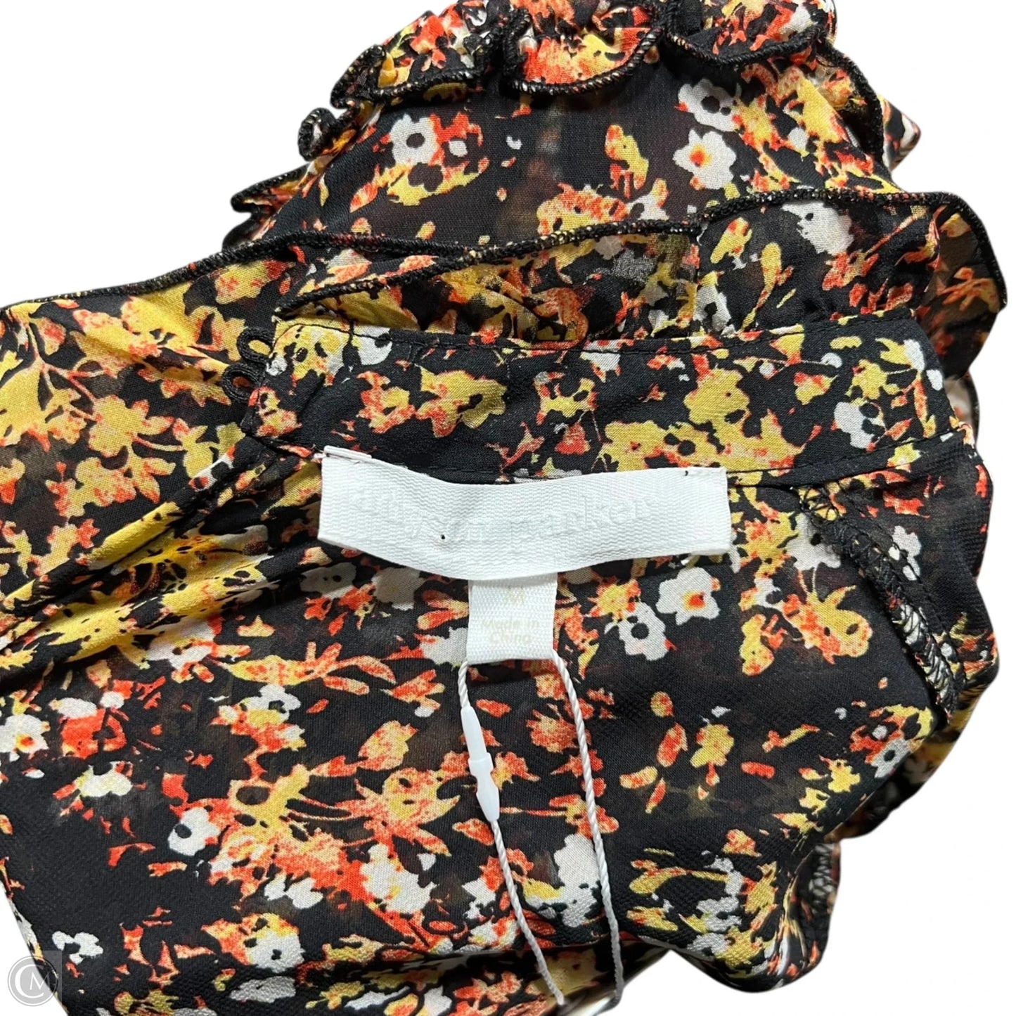 Top Long Sleeve By Adyson Parker In Black & Orange, Size: M