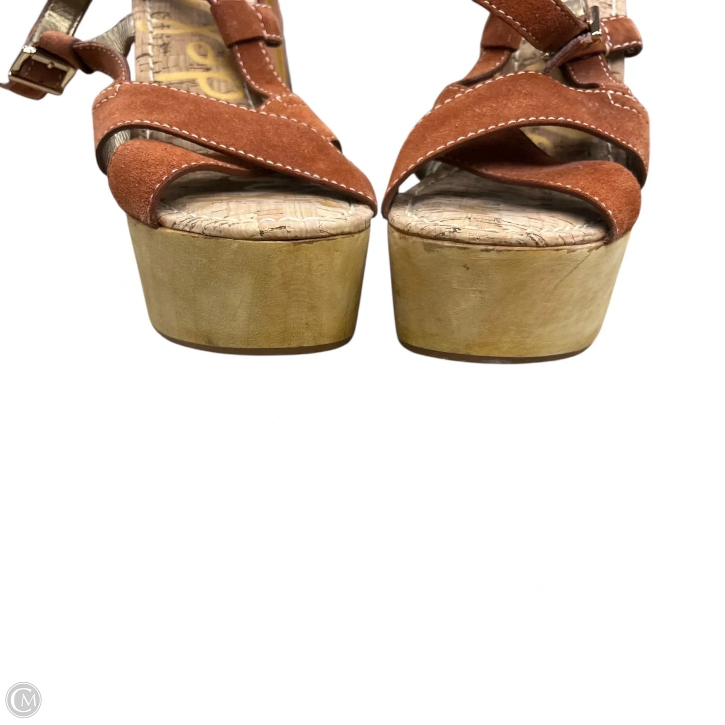 Sandals Heels Block By Sam Edelman In Orange, Size: 9