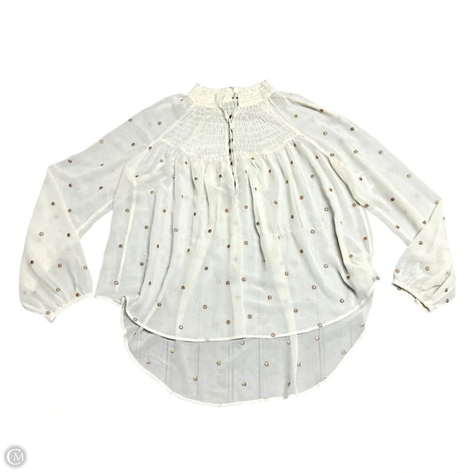 Top Long Sleeve By Free People In Cream, Size: M