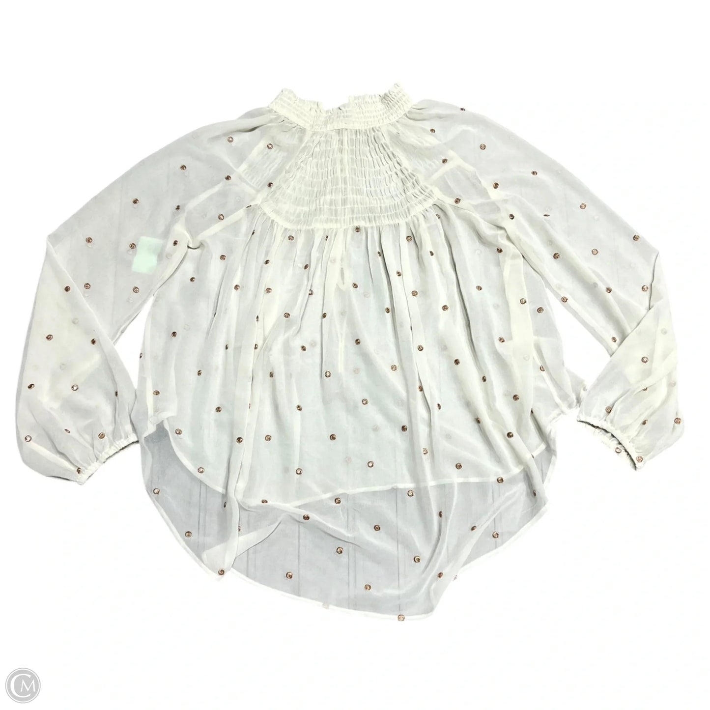 Top Long Sleeve By Free People In Cream, Size: M