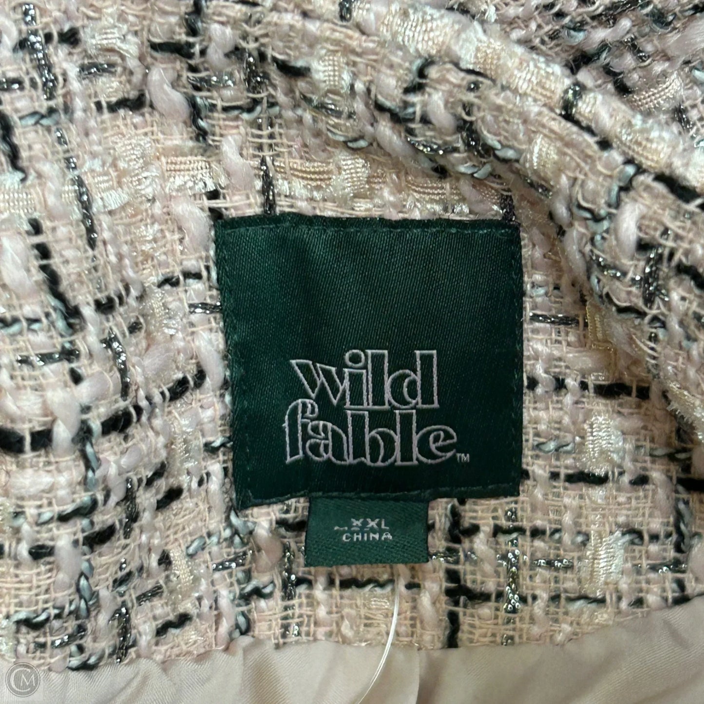Blazer By Wild Fable In Cream & Pink, Size: Xxl