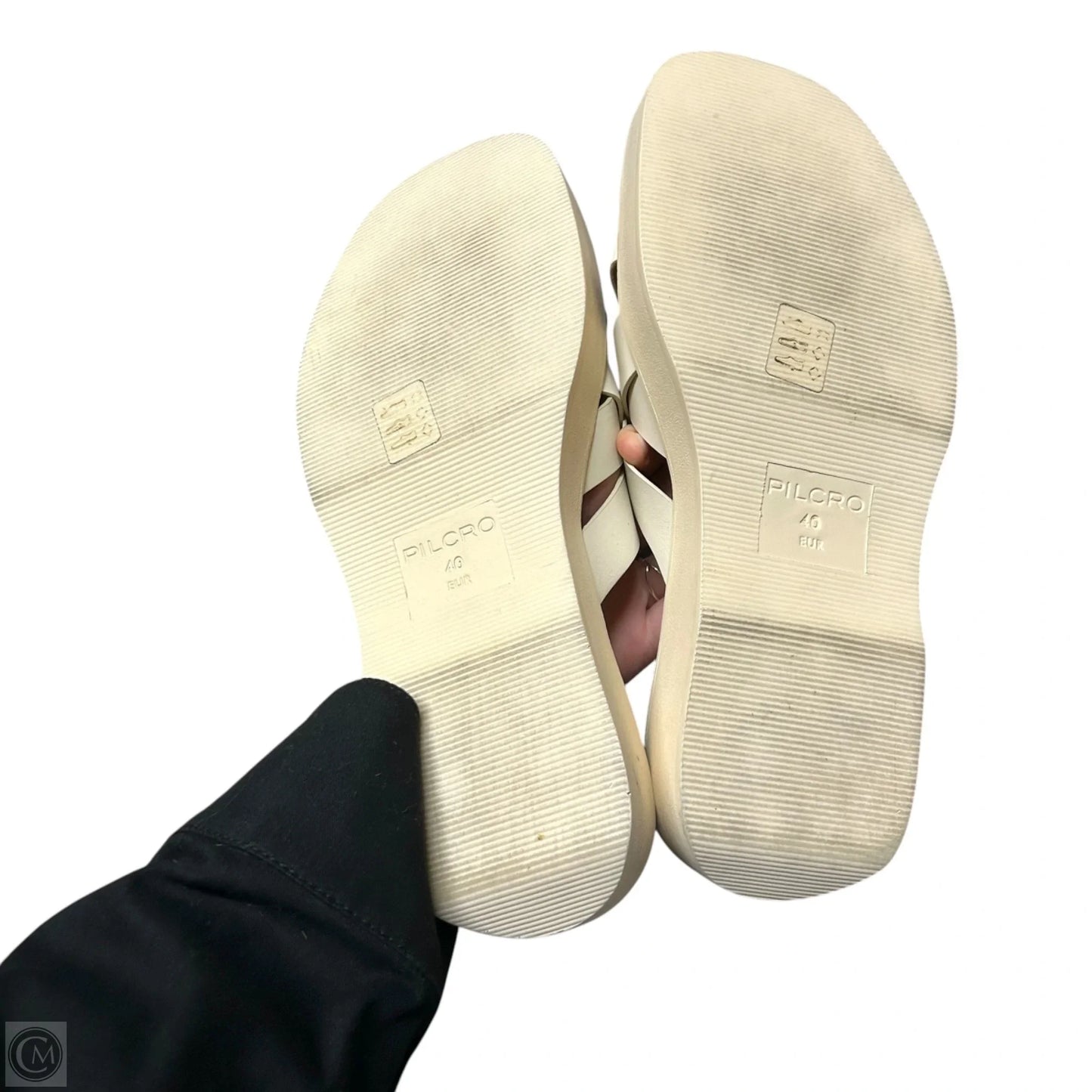 Sandals Heels Platform By Pilcro In Cream, Size: 9.5